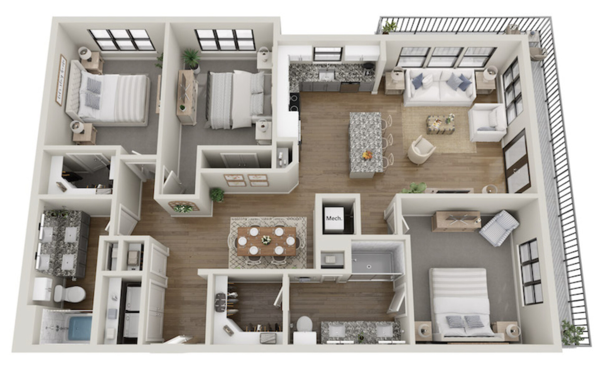 North Fort Worth Apartment Floor Plan